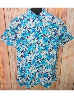 American Eagle Mens Short Sleeve Floral Shirt XXL